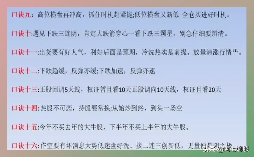 炒股口诀大全（股民必看的炒股口诀）-2