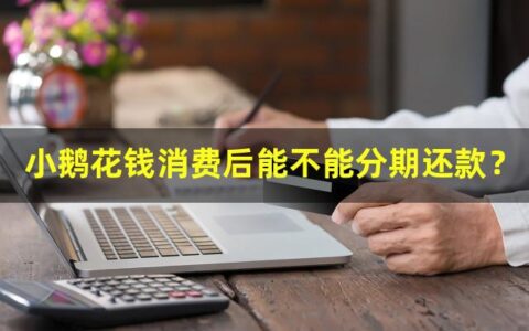 小鹅花钱消费后能不能分期还款？