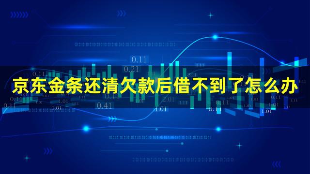 京东金条还清欠款后借不到了怎么办