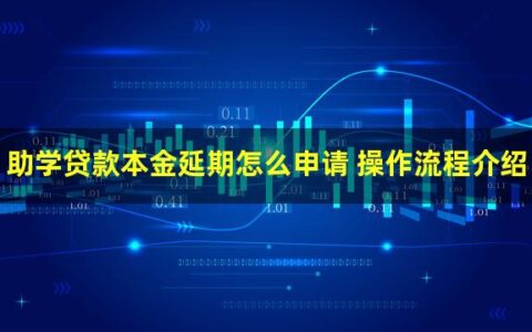 如何申请助学贷款本金延期偿还？操作流程介绍