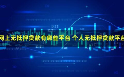 网上无抵押信用贷款有哪些？这几个不要错过