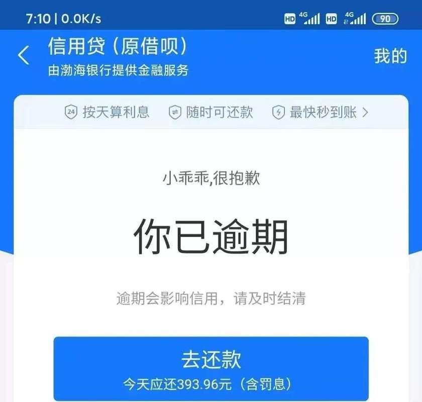 借呗逾期一个月会怎么样？影响大吗？