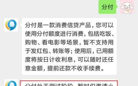 微信有类似花呗的功能吗？分付和花呗的区别