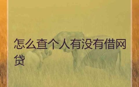 如何查询自己有没有网贷？