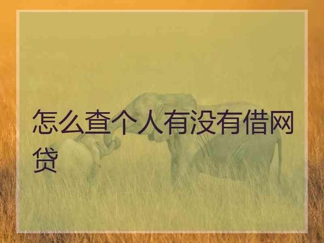 如何查询自己有没有网贷？