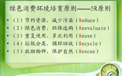 5R环保原则：从源头减少废弃物