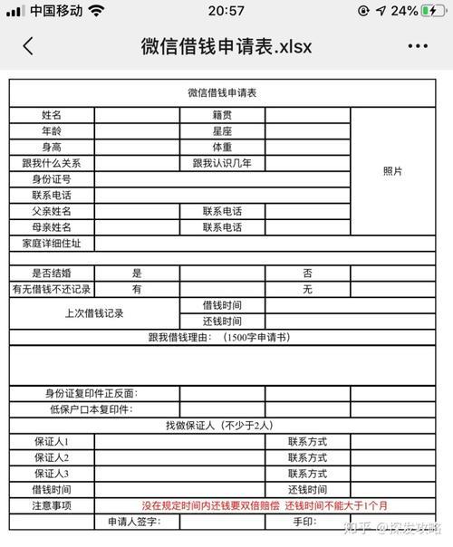 微信借钱申请表格文档下载，申请借款更便捷