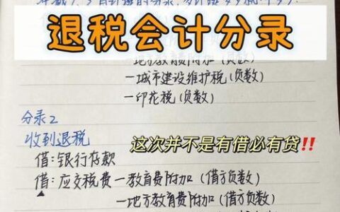 六税两费减半退回分录，会计如何处理？
