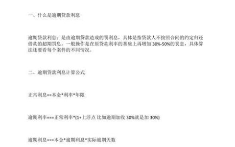 网贷逾期了利息怎么算？