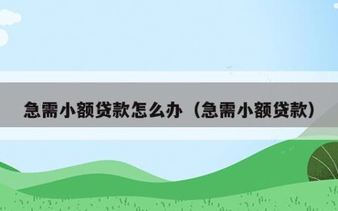 18岁可以申请小额贷款吗？