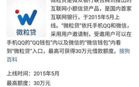 微粒贷属于网贷吗？