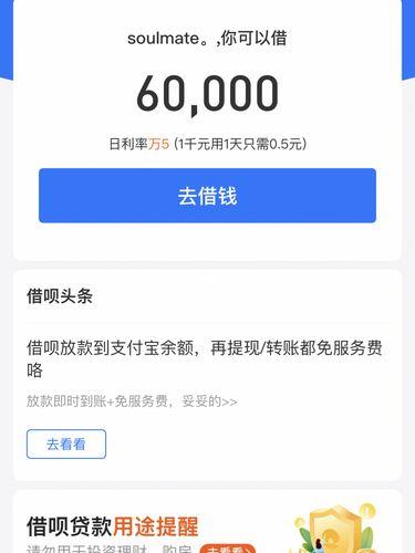 借呗开通最低多少额度？