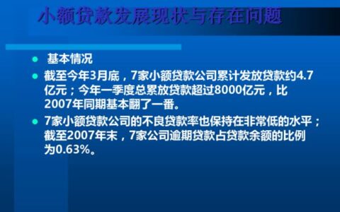 国外小额贷款发展现状：模式与挑战并存