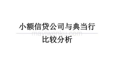 典当行 VS 小额贷款公司：哪种更适合你？