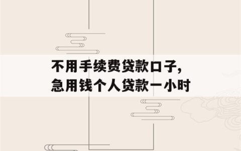 急用钱？这些贷款口子可以帮你快速下款！