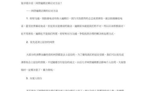 网贷逾期还不起怎么办？教你几个应对方法！