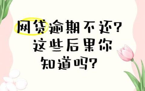 网贷逾期后果严重！警惕这些你可能不知道的风险