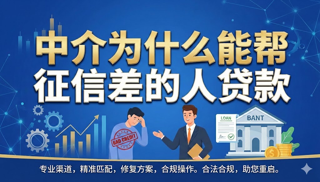 征信差还能贷款？中介帮你下款的真实原因与风险