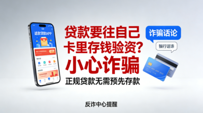 贷款要往自己卡里存钱验资？真相曝光！99%是骗局别上当-1