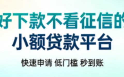 2026小额贷款平台哪个好下款？不看征信也能批的靠谱口子实测